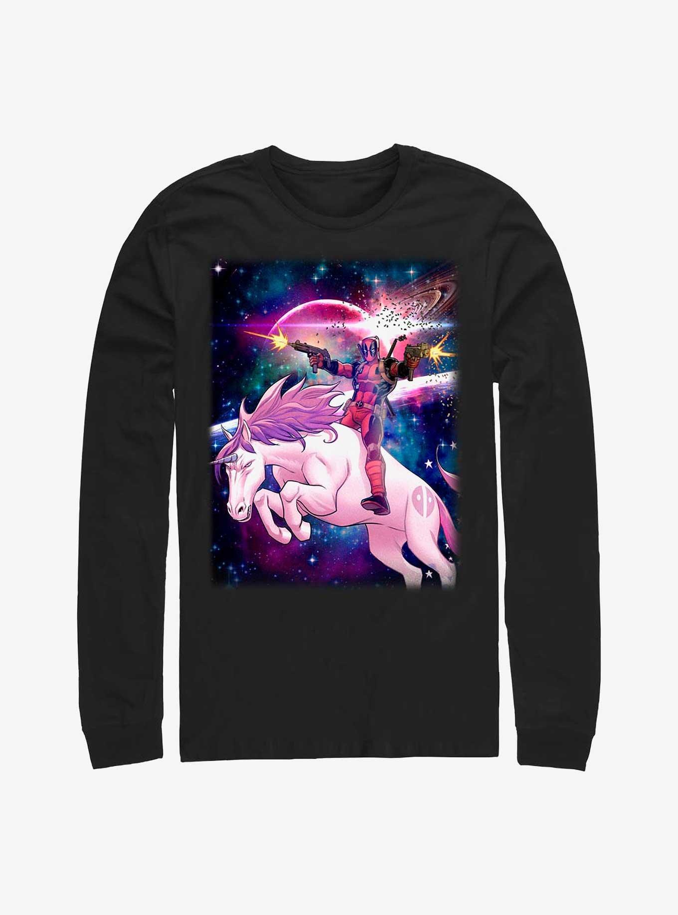 Marvel Deadpool Space Unicorn Long Sleeve T-Shirt, , hi-res