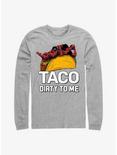 Marvel Deadpool Taco Dirty To Me Long Sleeve T-Shirt, ATH HTR, hi-res