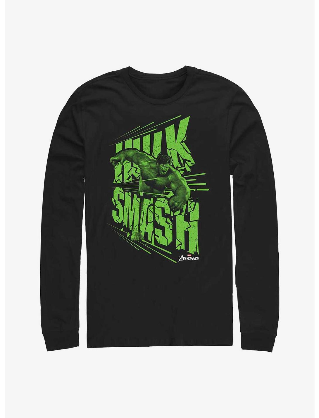 Marvel The Incredible Hulk Smash Long Sleeve T-Shirt, BLACK, hi-res