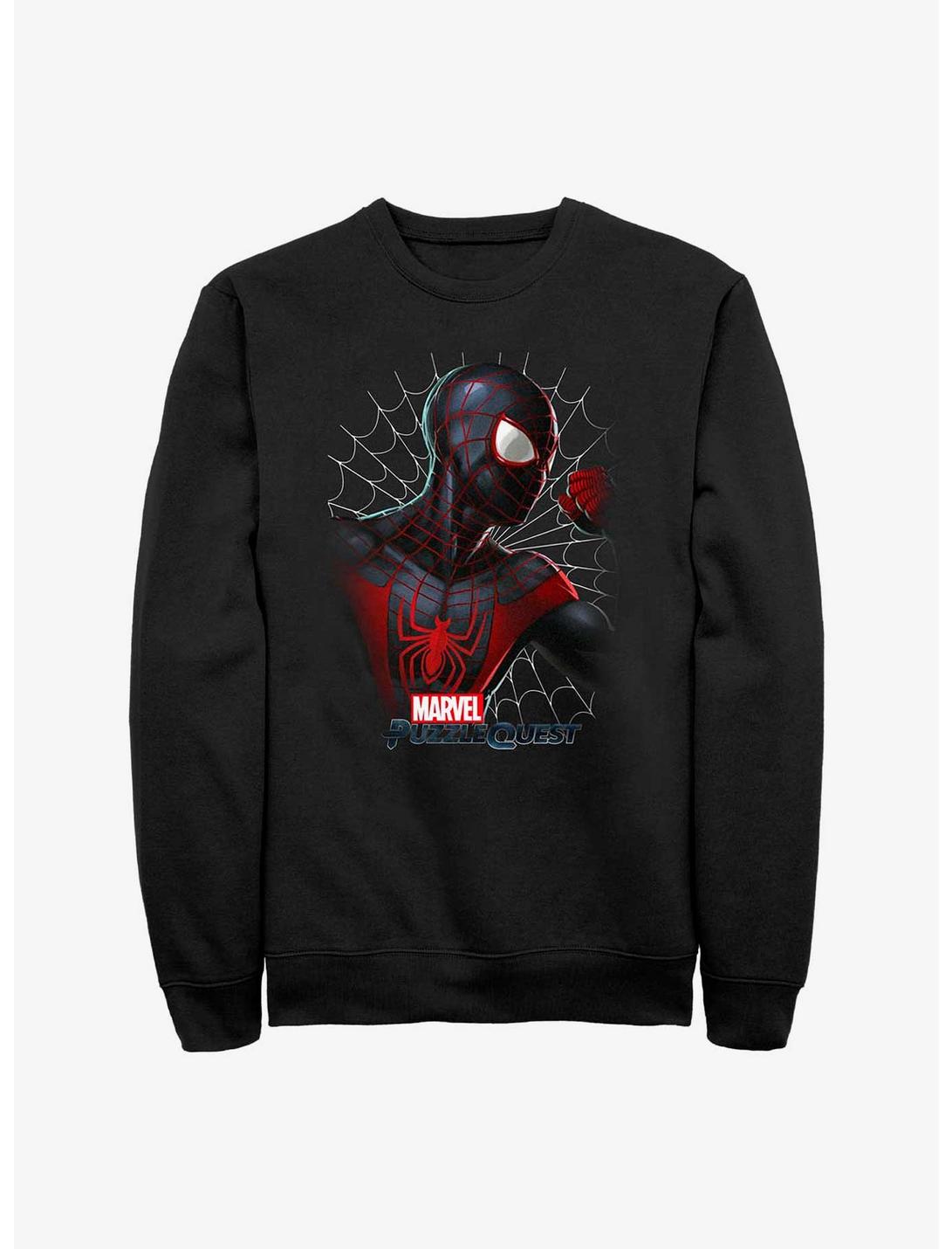 Marvel Spider-Man Miles Morales Puzzle Quest Sweatshirt, BLACK, hi-res