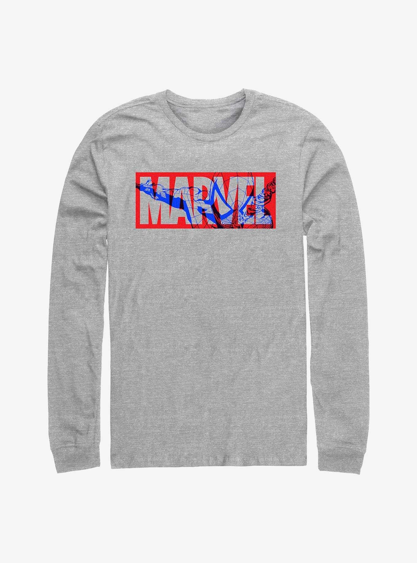 Marvel Spider-Man Fill Logo Long Sleeve T-Shirt, , hi-res