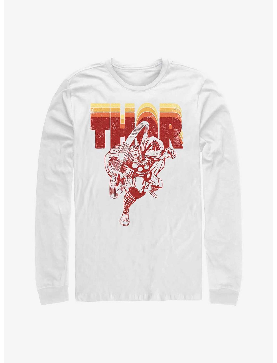 Marvel Thor Retro Long Sleeve T-Shirt, WHITE, hi-res