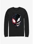 Marvel Venom Split Miles Morales Spider-Man Long Sleeve T-Shirt, BLACK, hi-res