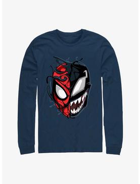 Marvel Venom Split Spider-Man Long Sleeve T-Shirt, NAVY, hi-res