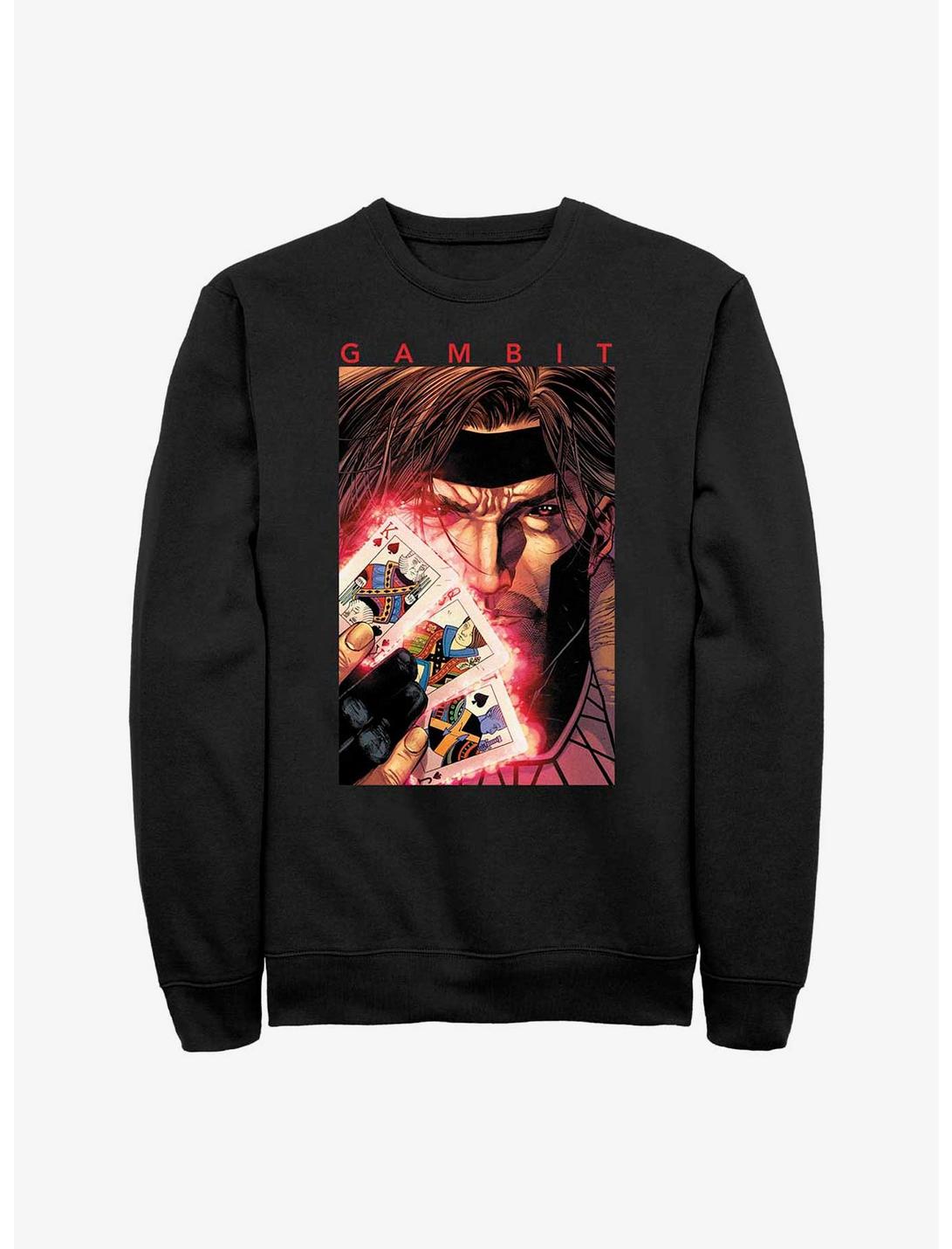 Marvel X-Men Gambit Three Royals Sweatshirt, BLACK, hi-res