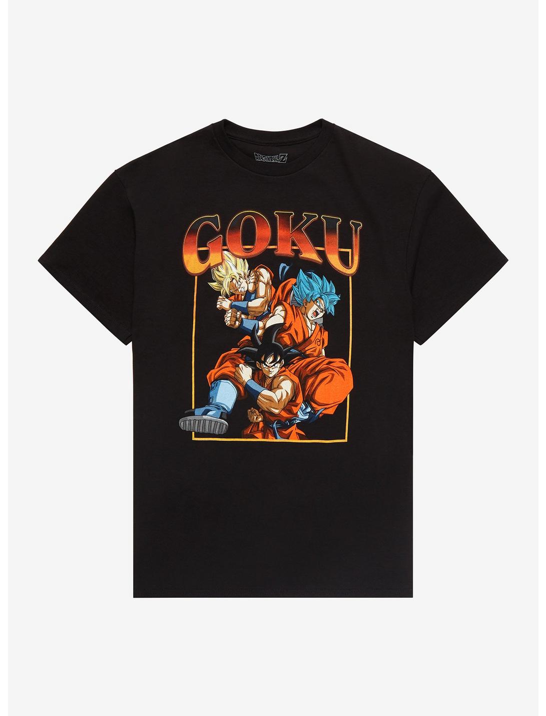 Dragon Ball Z Super Saiyan Goku Collage T-Shirt, BLACK, hi-res