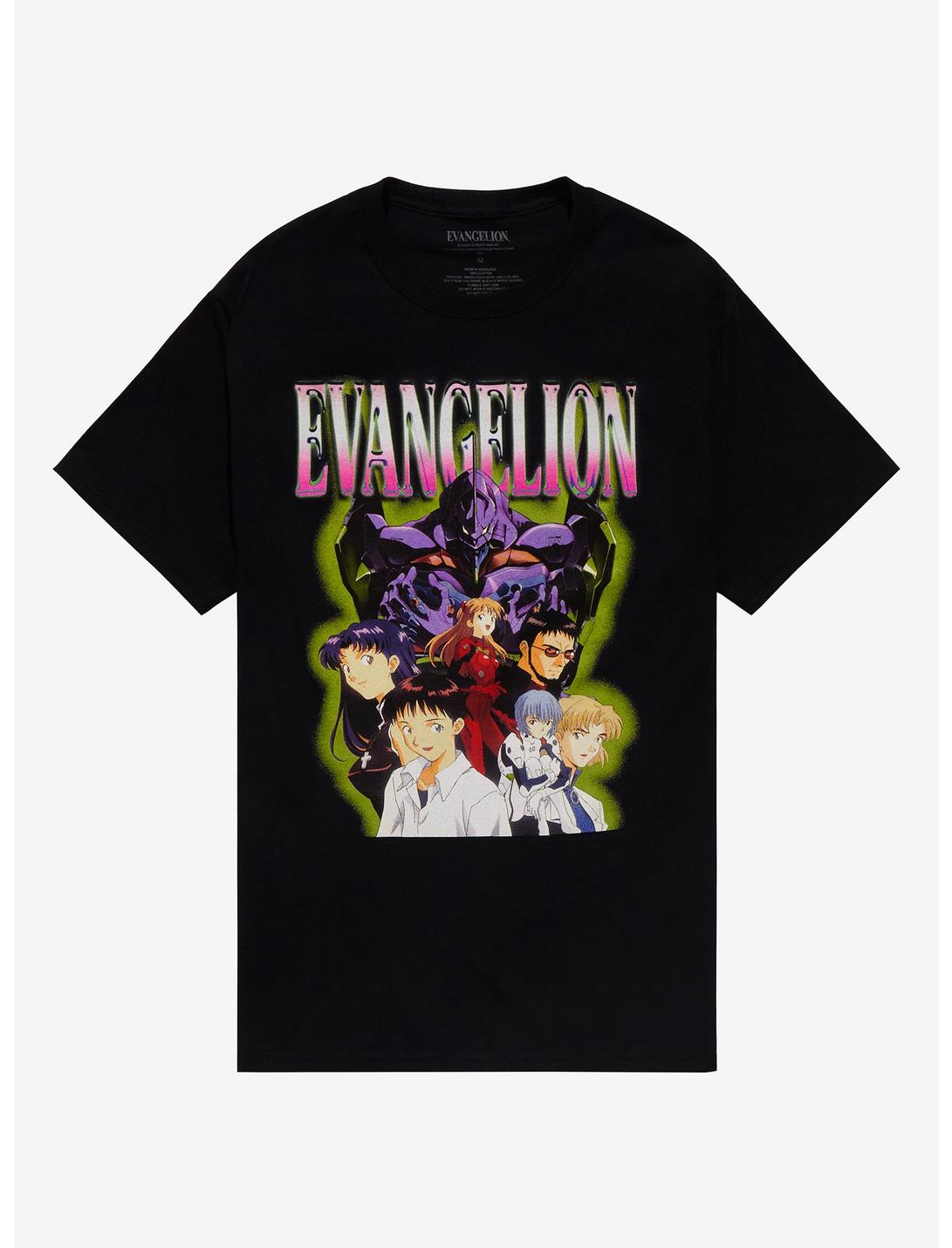 Evangelion Characters T-Shirt, BLACK, hi-res