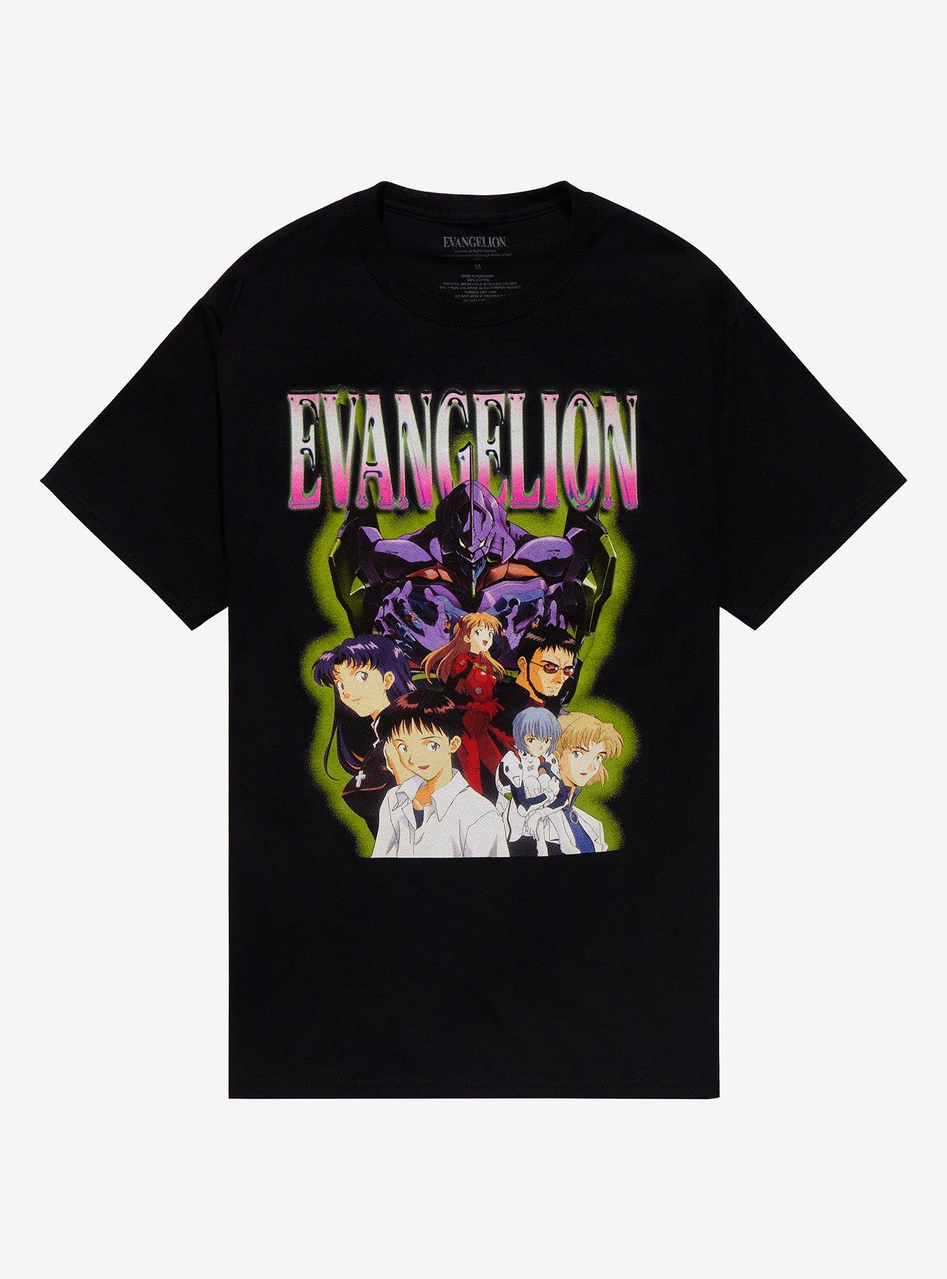 Evangelion Characters T-Shirt, BLACK, hi-res