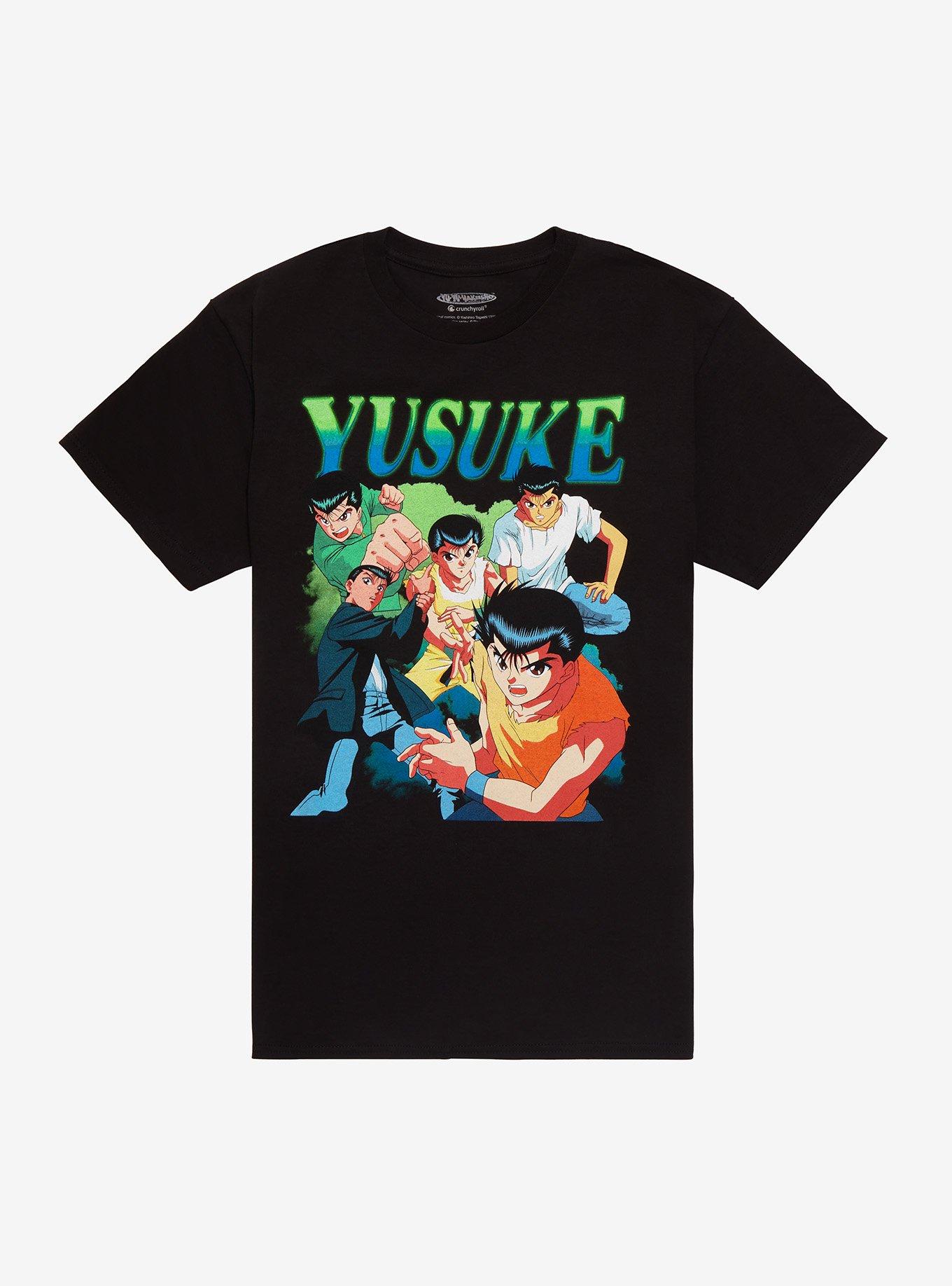 Yu Yu Hakusho Yusuke Vintage Collage T-Shirt, BLACK, hi-res