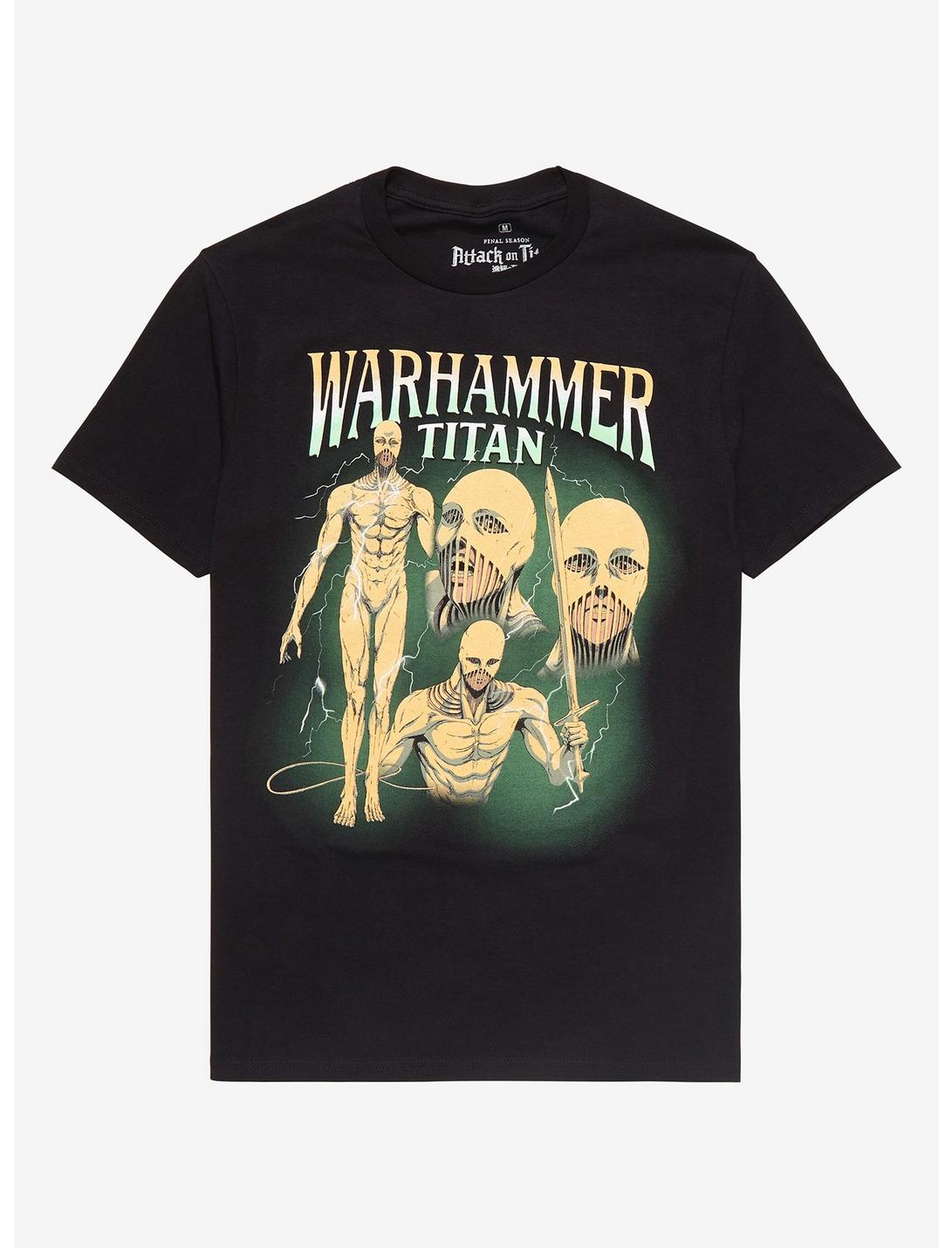 Attack On Titan Warhammer Titan Collage T-Shirt, BLACK, hi-res