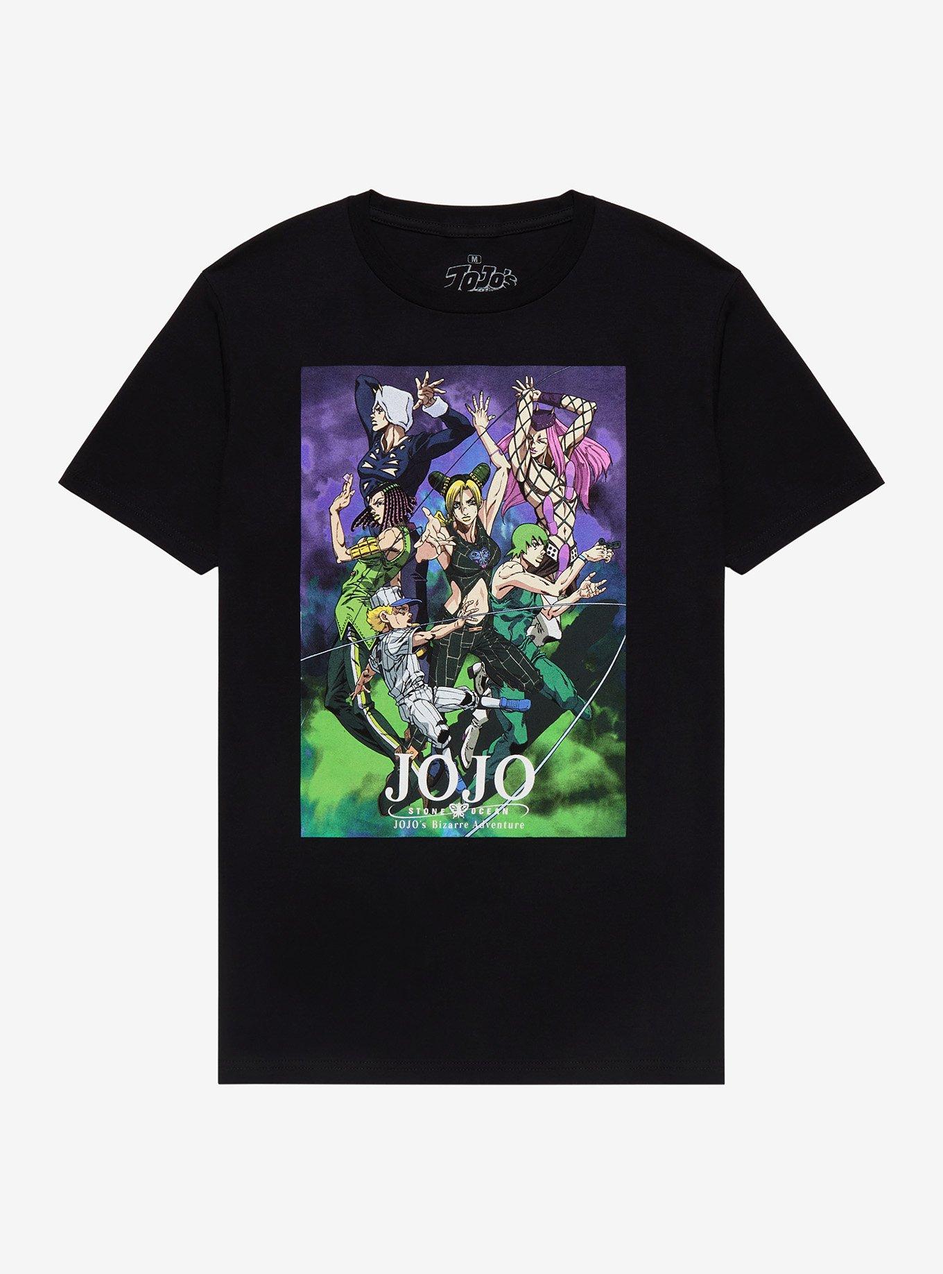 Camiseta JoJo_s Bizarre Adventure Parte 6 Grupo Pose T-Shir