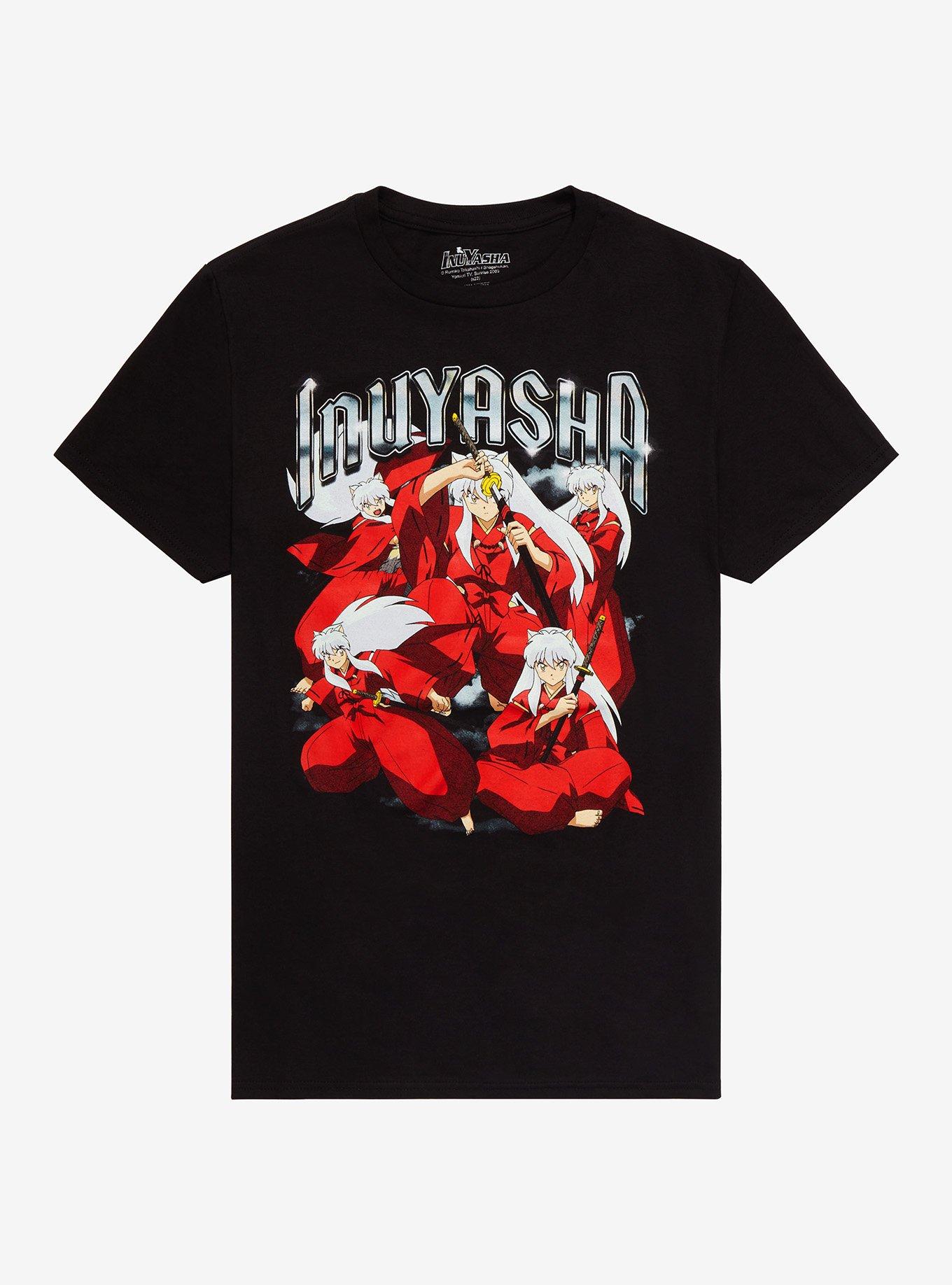 InuYasha Vintage Collage T-Shirt, BLACK, hi-res