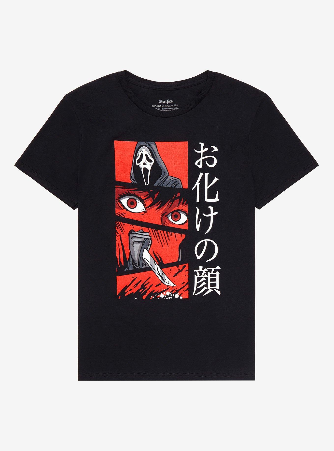 Scream Ghost Face Manga Panels T-Shirt, BLACK, hi-res