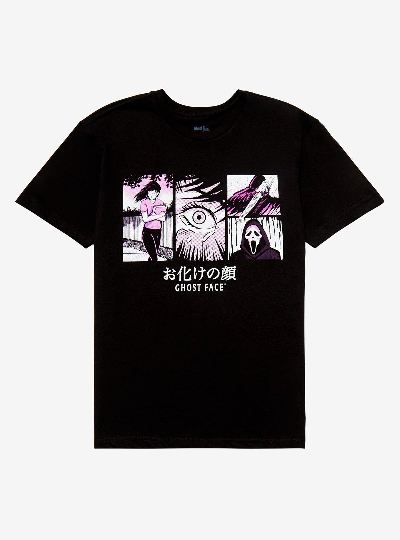 Scream Ghost Face Manga Panels T-Shirt, BLACK, hi-res