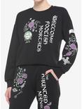 Her Universe Disney The Haunted Mansion Madame Leota Girls Crop Sweatshirt, BLACK, hi-res