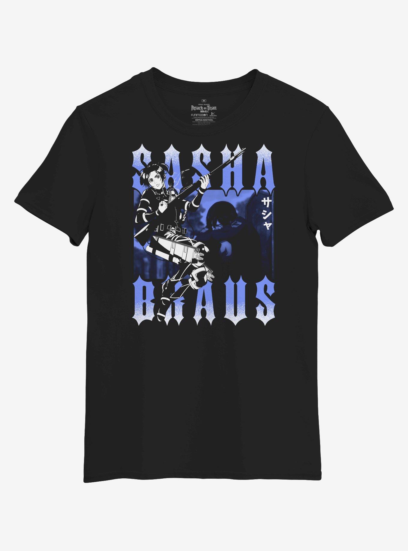 Attack On Titan Sasha Braus Tonal Boyfriend Fit Girls T-Shirt, MULTI, hi-res