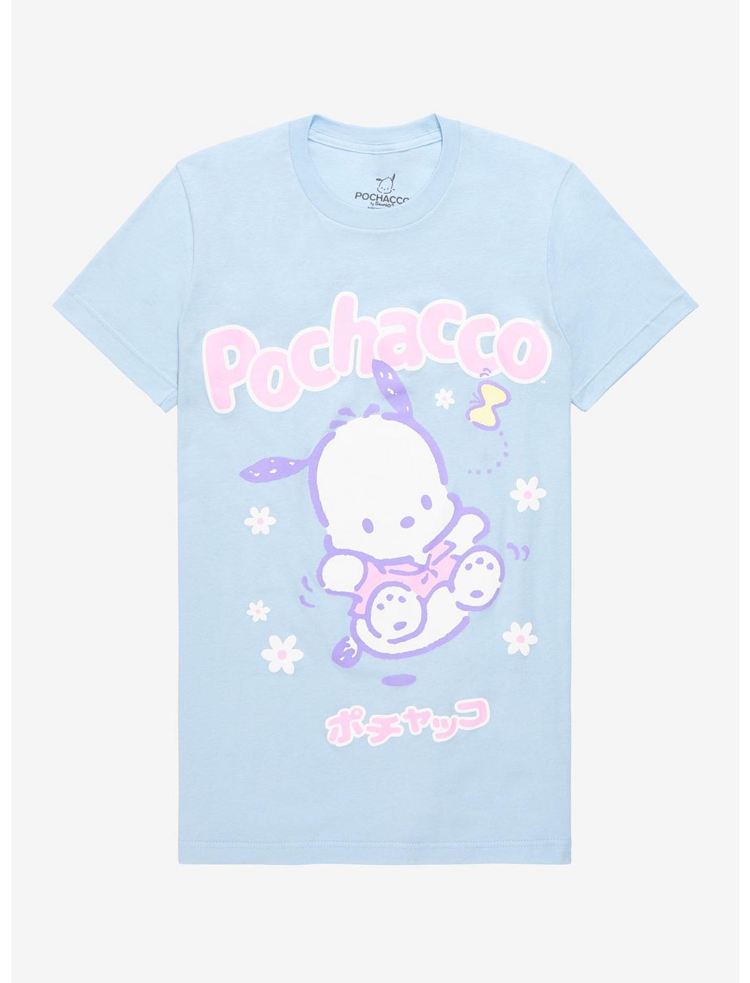 Pochacco Pastel Flowers Boyfriend Fit Girls T-Shirt, MULTI, hi-res