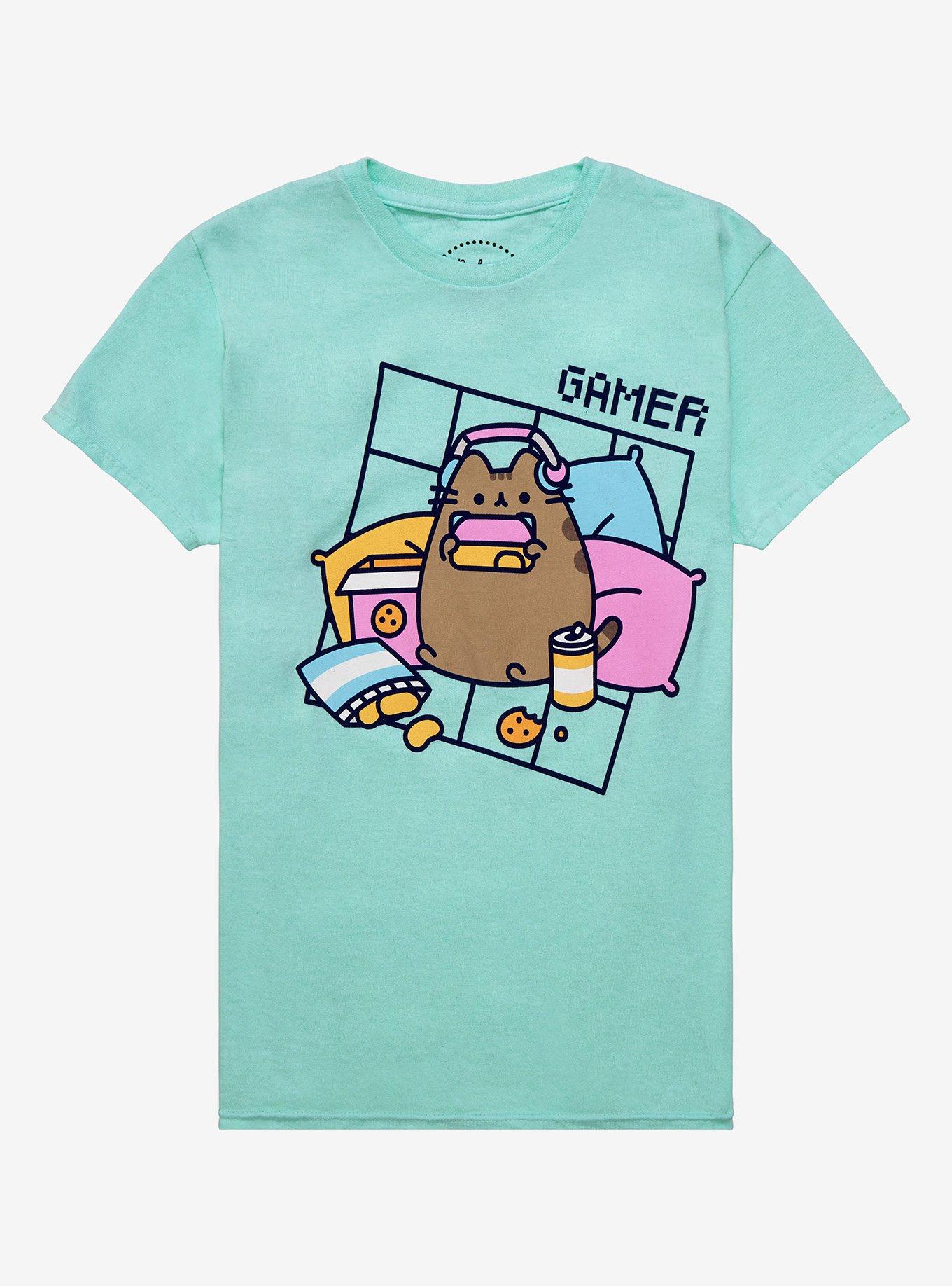 Pusheen Gamer Boyfriend Fit Girls T Shirt Hot Topic