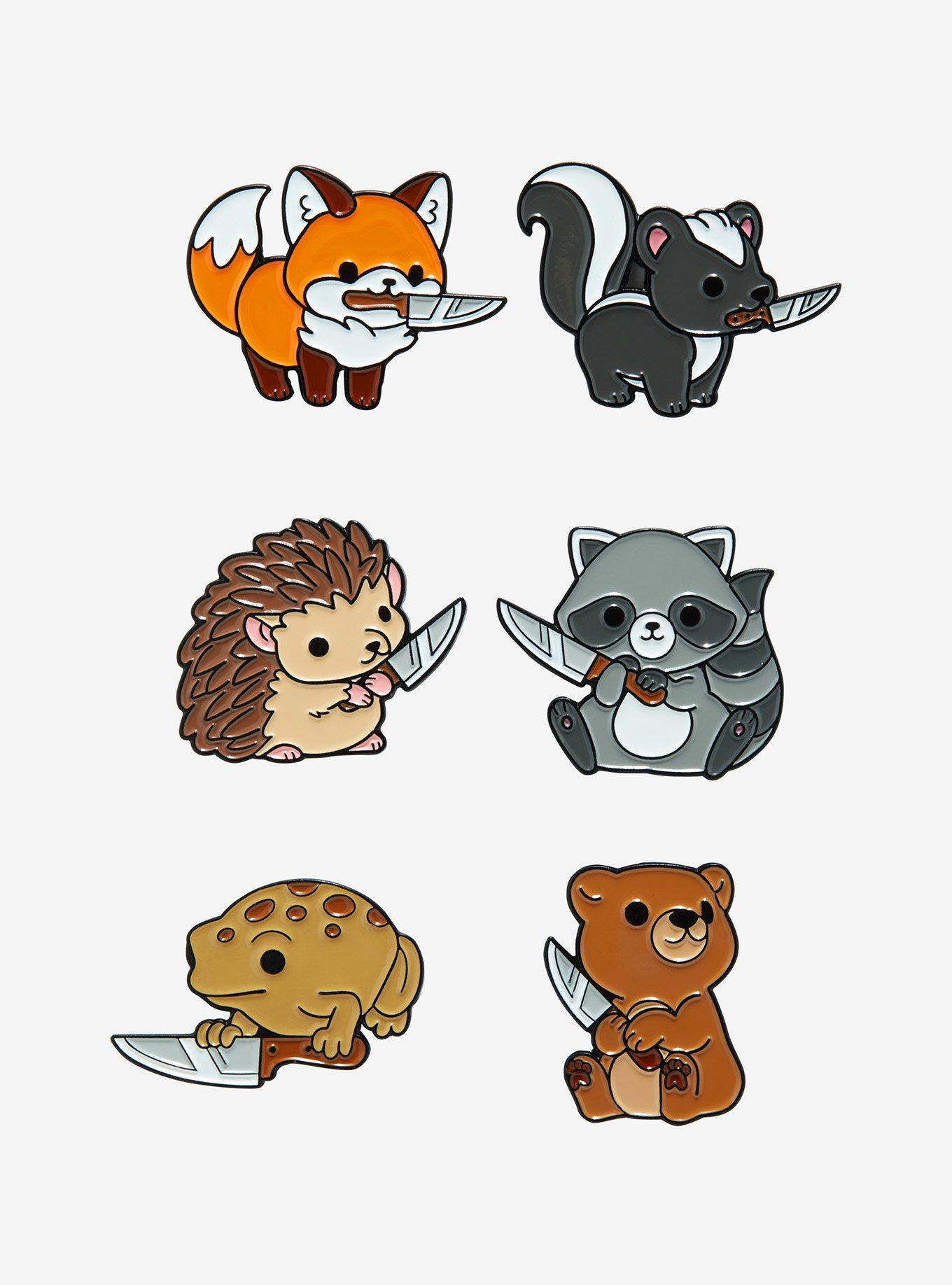 Critters With Knives Blind Bag Enamel Pin