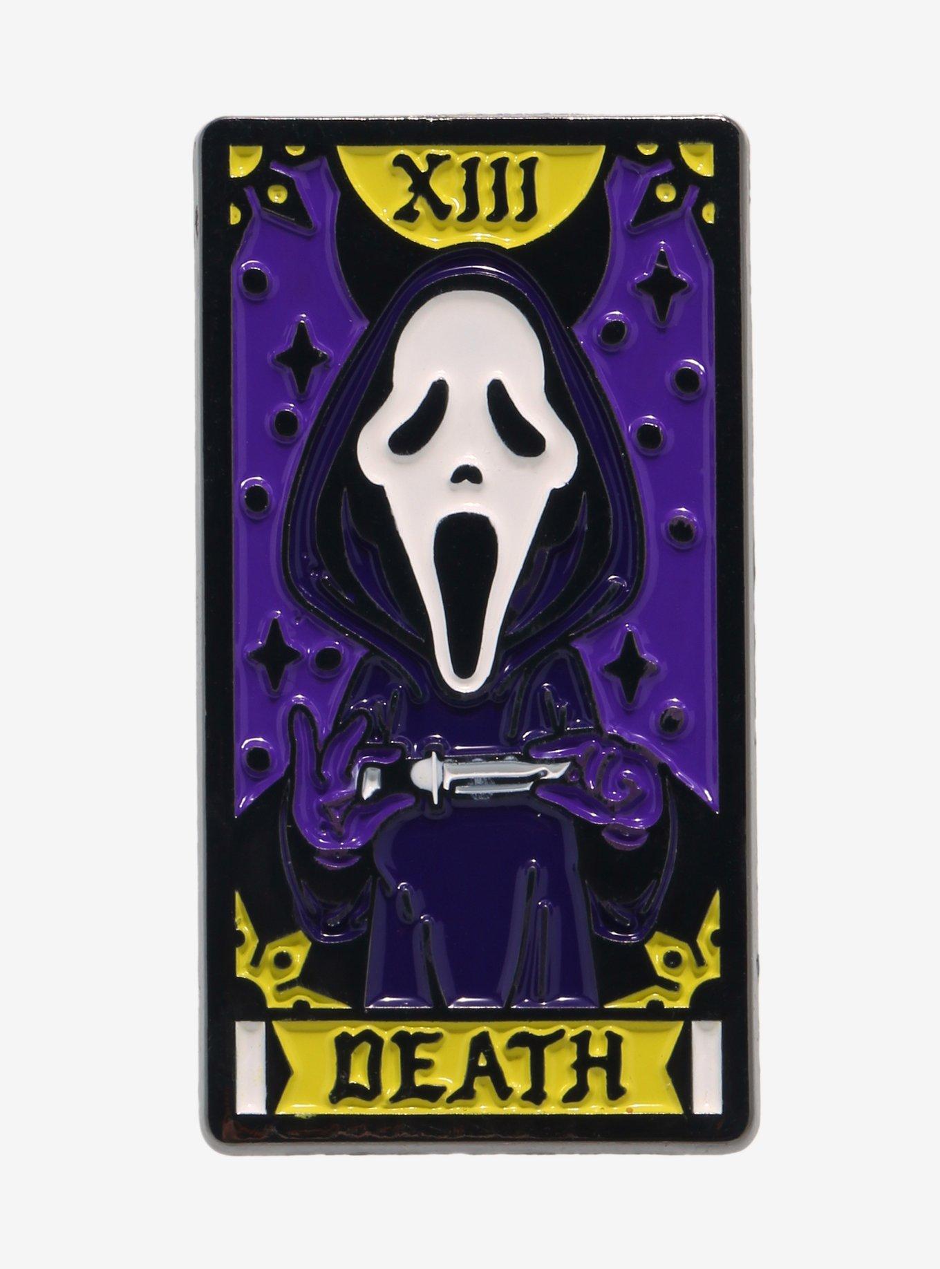 Scream Ghost Face Tarot Card Enamel Pin, , hi-res
