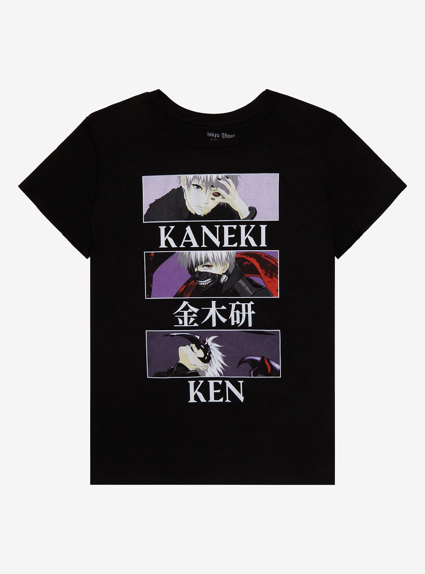Tokyo Ghoul Ken Kaneki Trio Panel Boyfriend Fit Girls T-Shirt, MULTI, hi-res