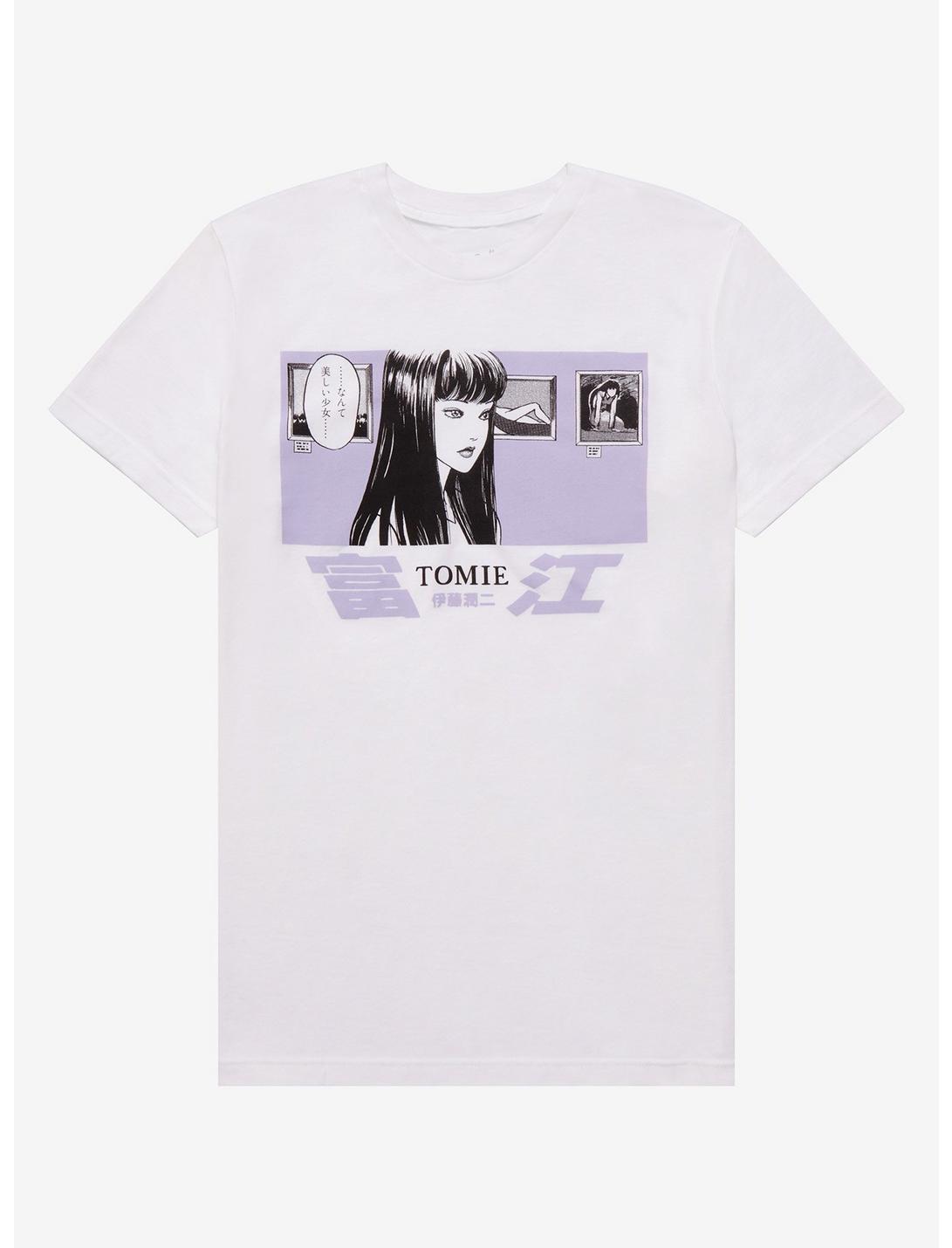Junji Ito Tomie Panel Portrait T-Shirt , OFF WHITE, hi-res