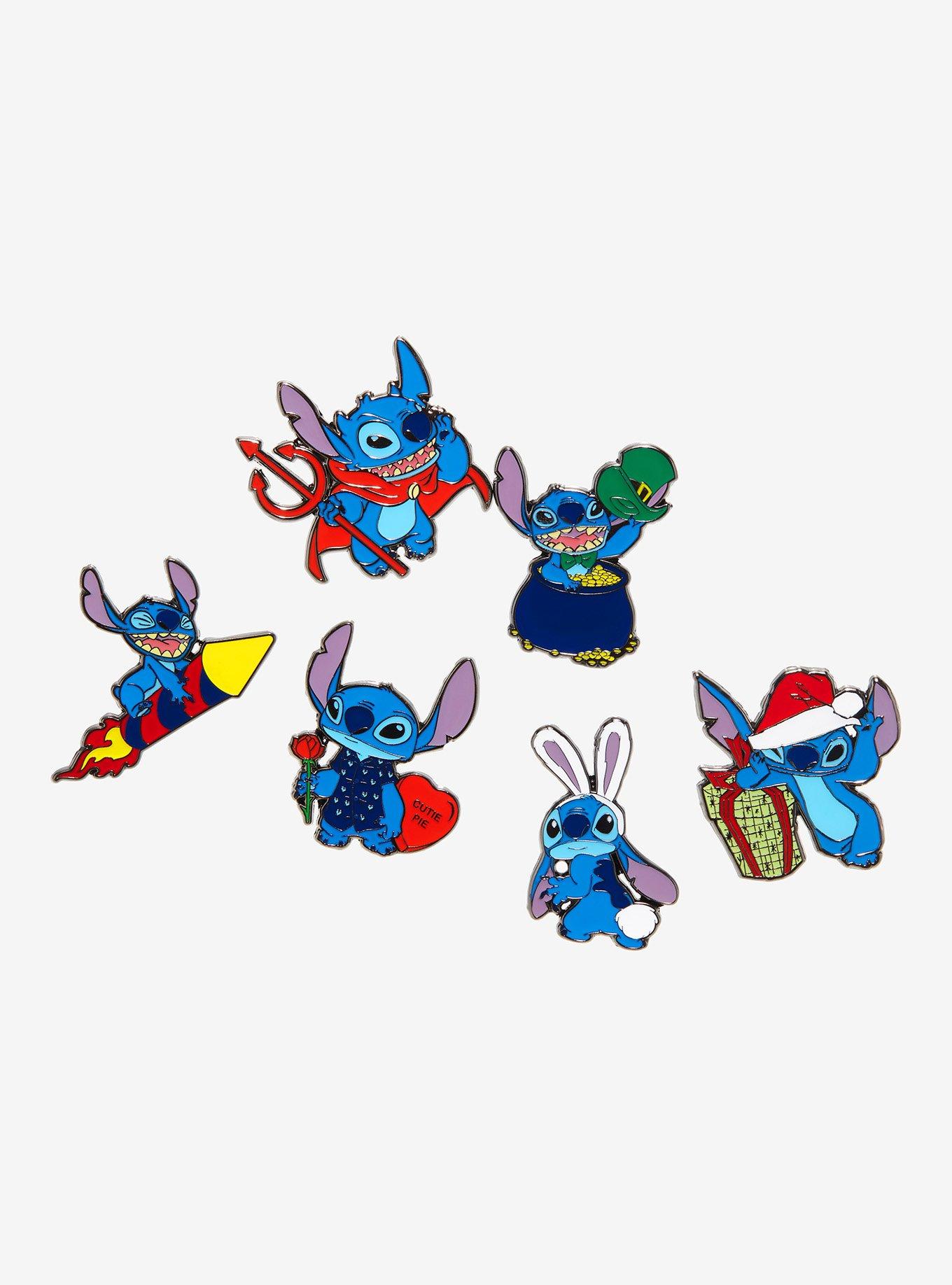 Loungefly Disney Stitch Holiday Blind Box Pin Set