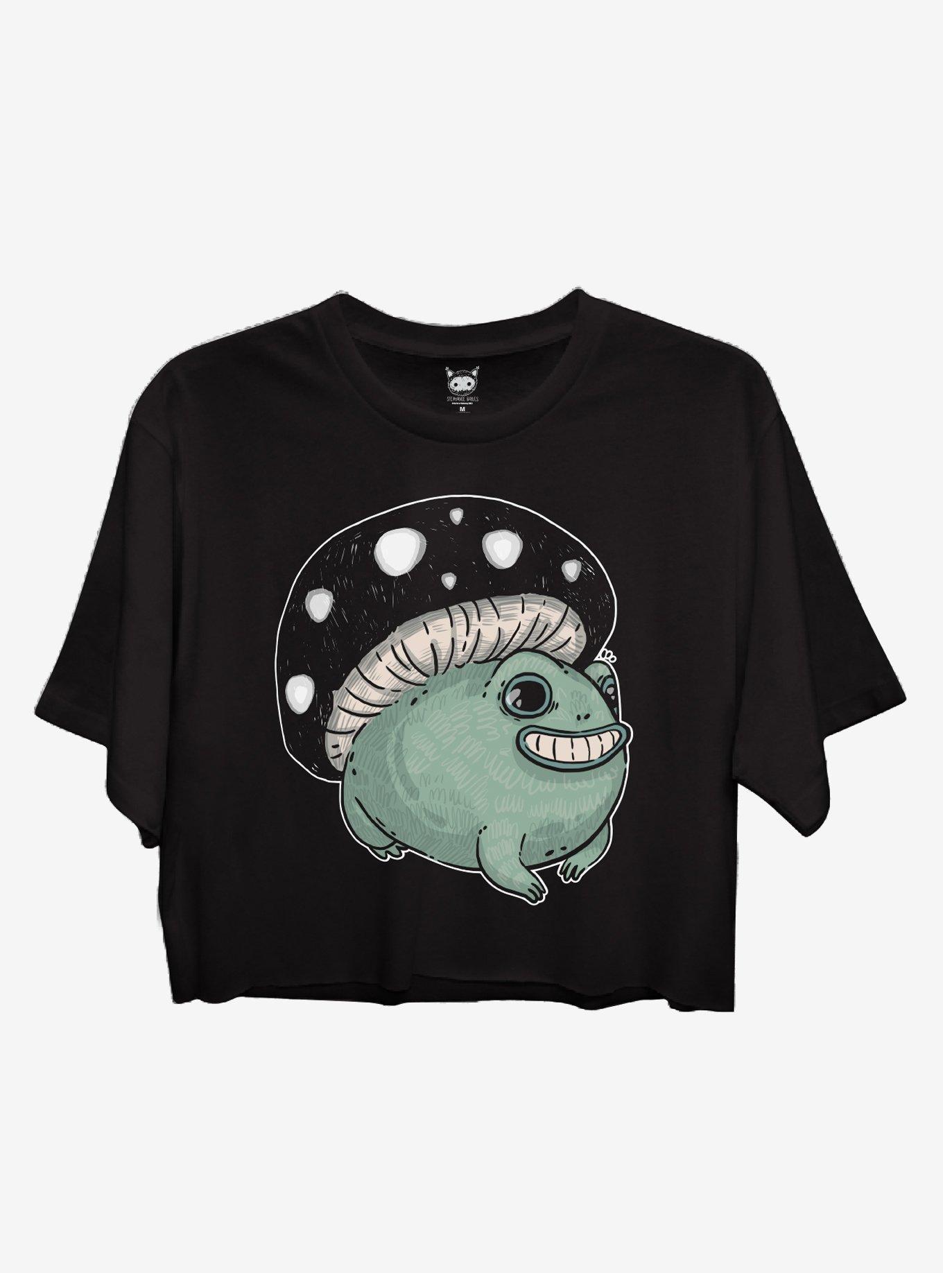 Mushroom Frog Girls Crop T-Shirt By Guild Of Calamity, MULTI, hi-res