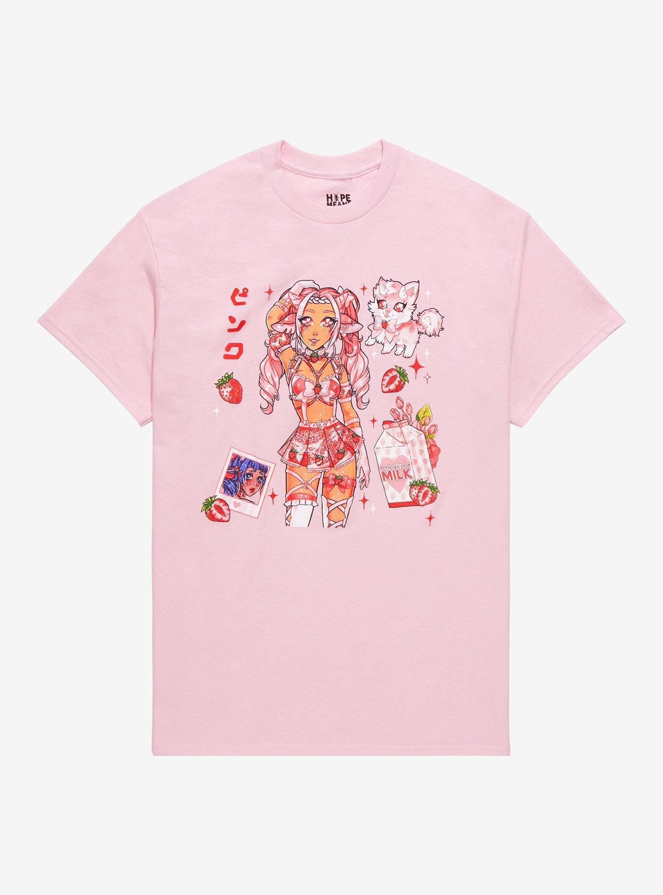 Strawberry Milk Cow Girl T-Shirt! | Hot Topic