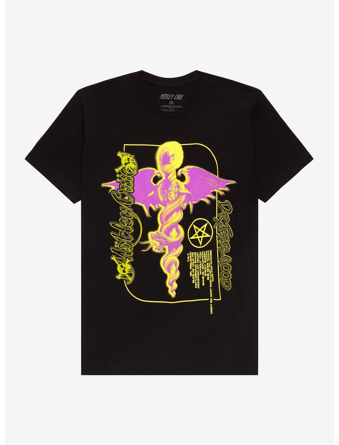 Motley Crue Neon Dr. Feelgood T-Shirt, BLACK, hi-res