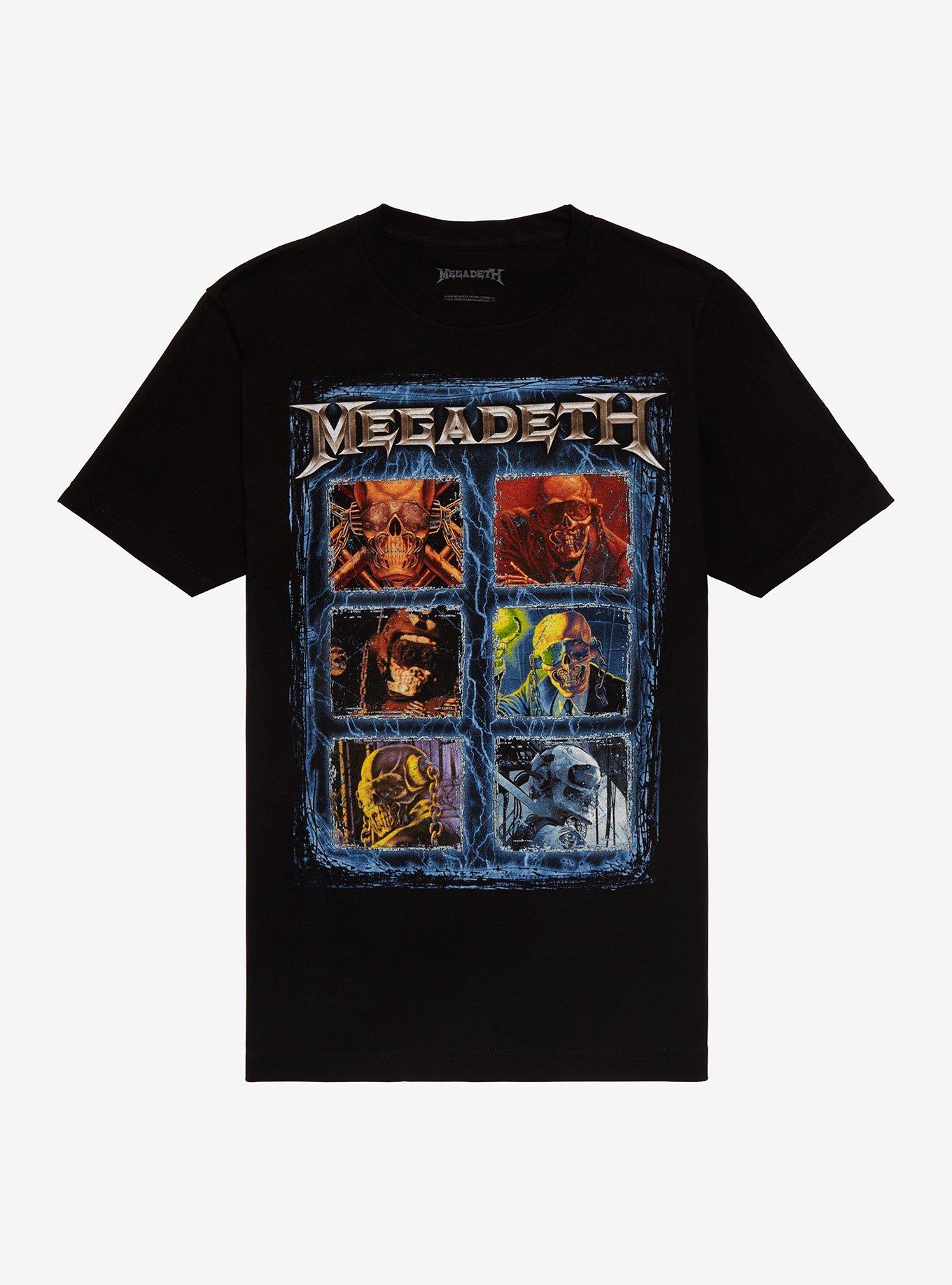 Megadeth Vic Rattlehead Grid T-Shirt, BLACK, hi-res