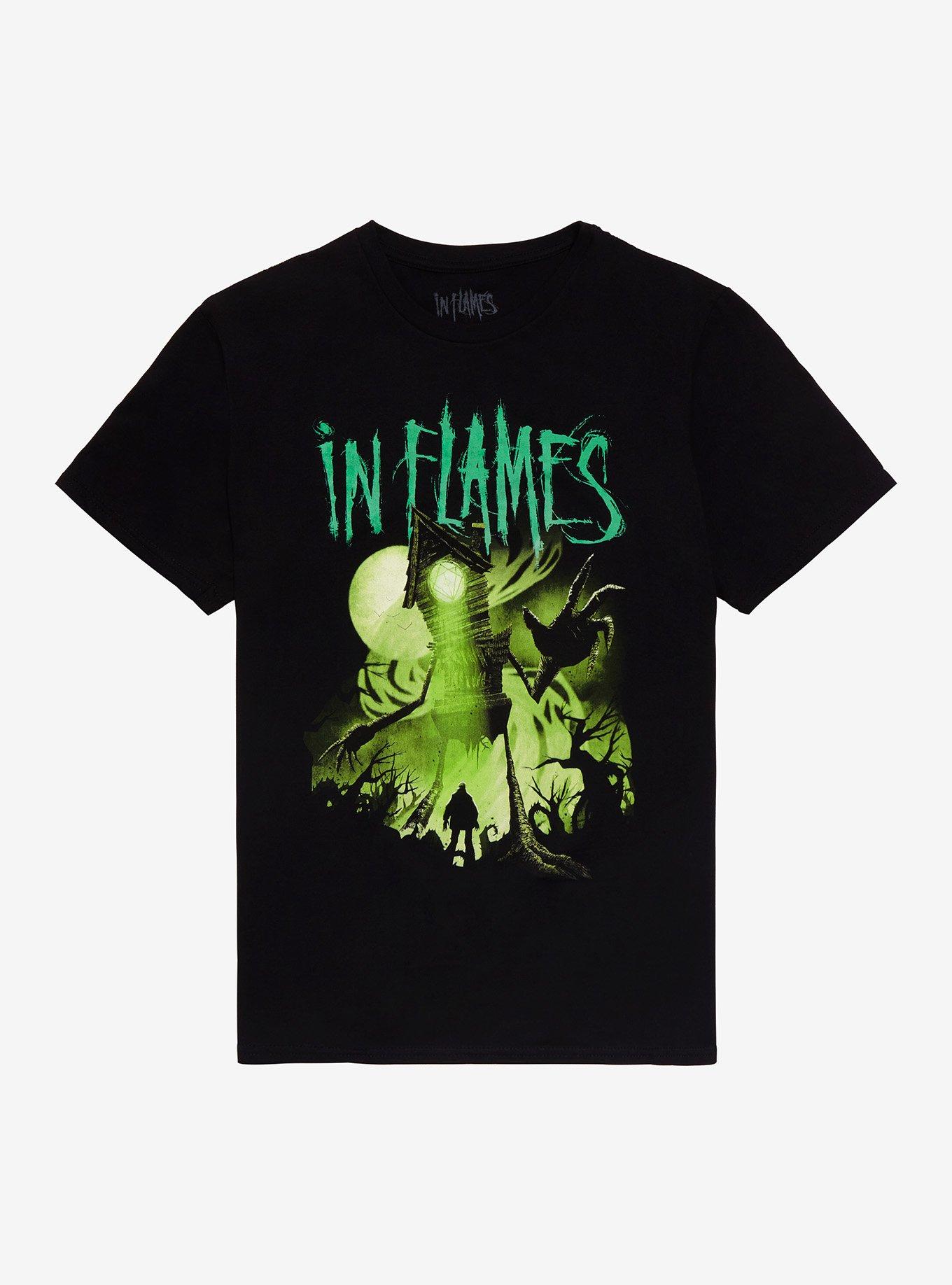 In Flames Haunted House T-Shirt, BLACK, hi-res