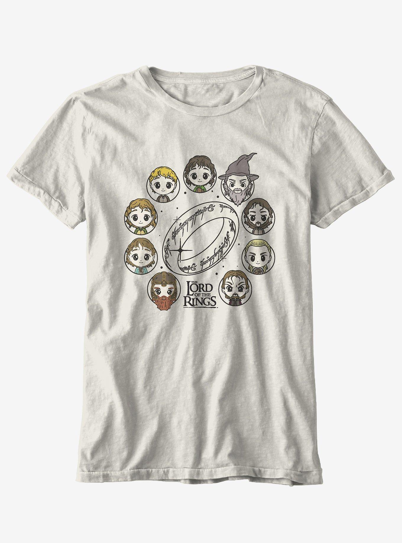 The Lord Of The Rings Chibi Fellowship Boyfriend Fit Girls T-Shirt, MULTI, hi-res
