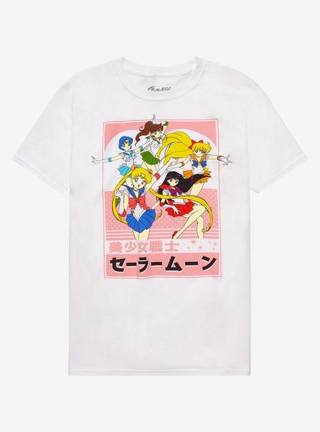 Sailor Moon Group Pink Boyfriend Fit Girls T-Shirt | Hot Topic