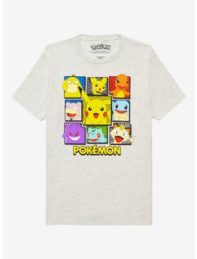 Pokemon Classic Characters Grid Boyfriend Fit Girls T-Shirt, , hi-res