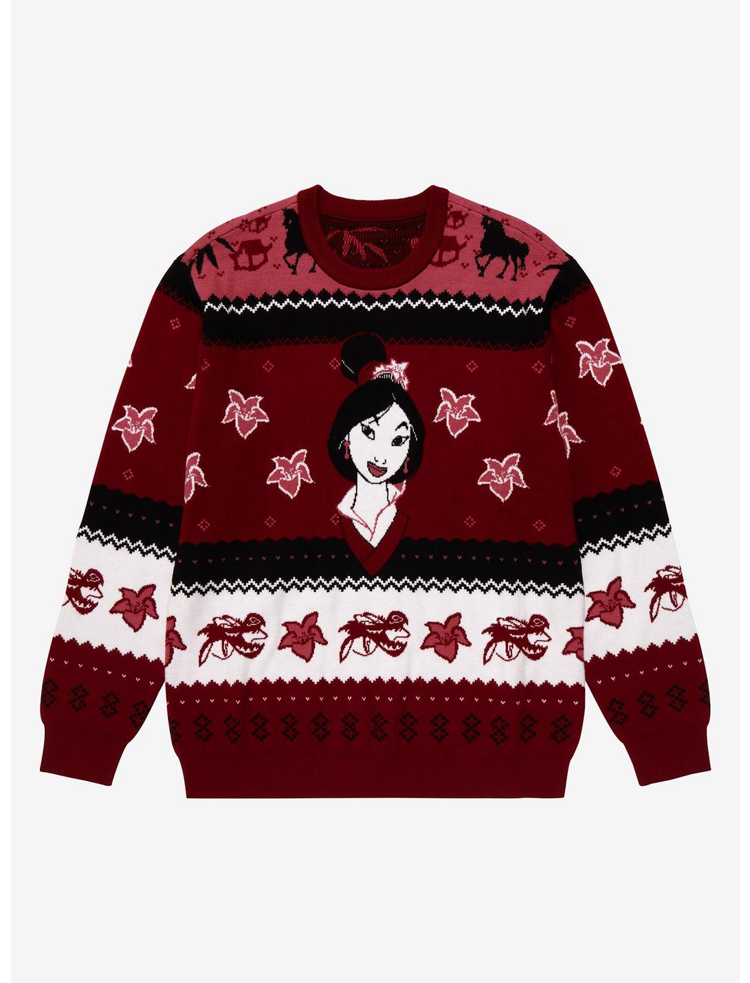 Disney Mulan Mushu & Mulan Holiday Sweater - BoxLunch Exclusive, MULTI, hi-res