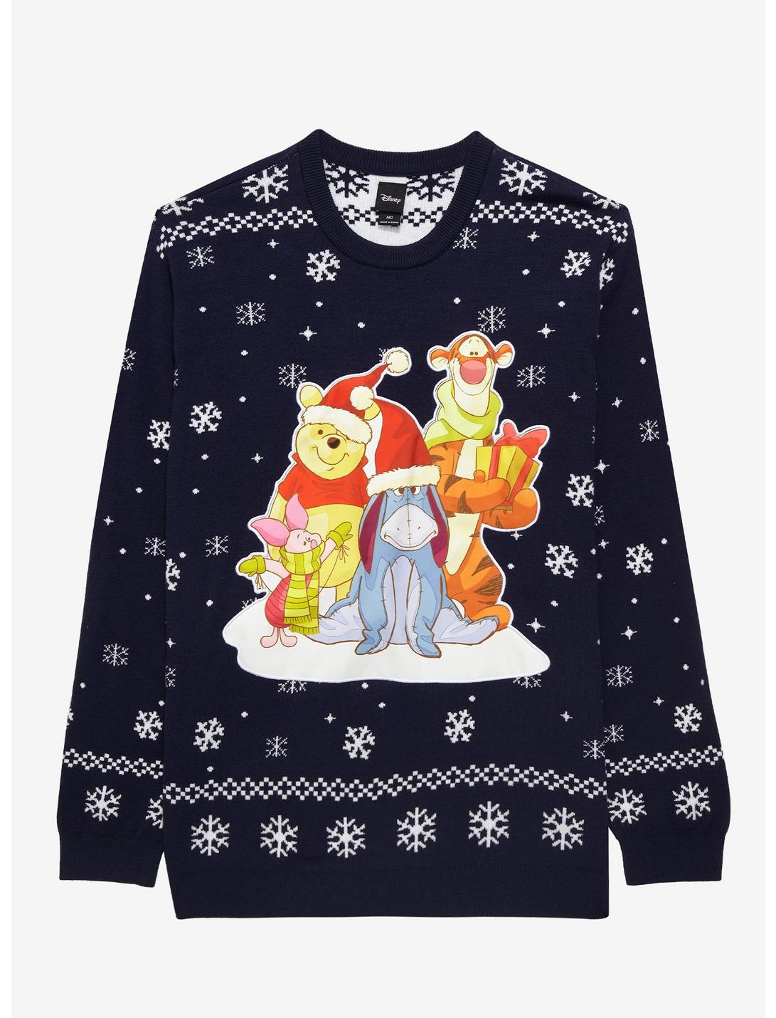 Disney Winnie the Pooh Pooh & Friends Holiday Sweater, NAVY, hi-res