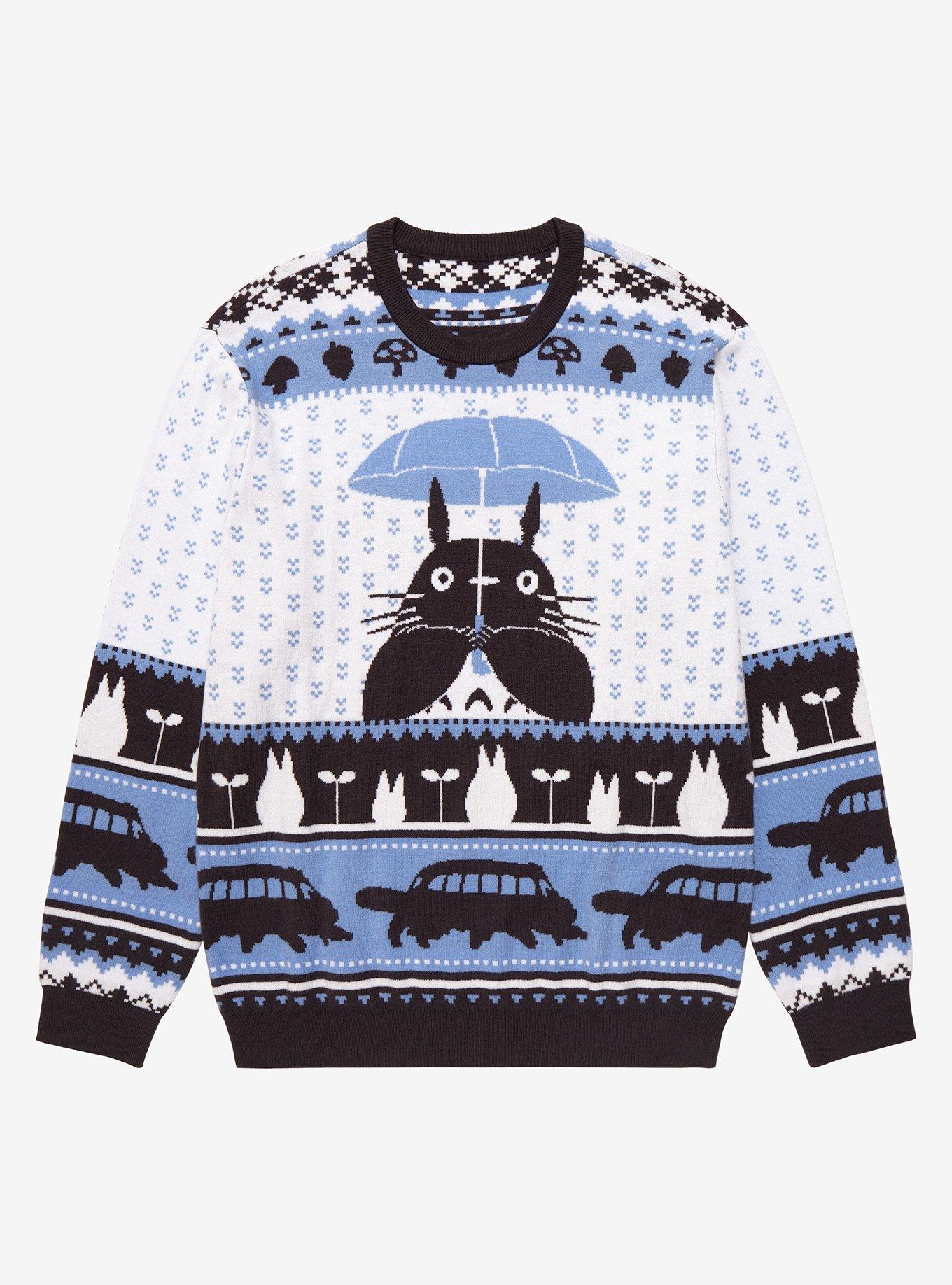 Studio Ghibli My Neighbor Totoro Totoro with Umbrella Holiday Sweater - BoxLunch Exclusive, MULTI, hi-res