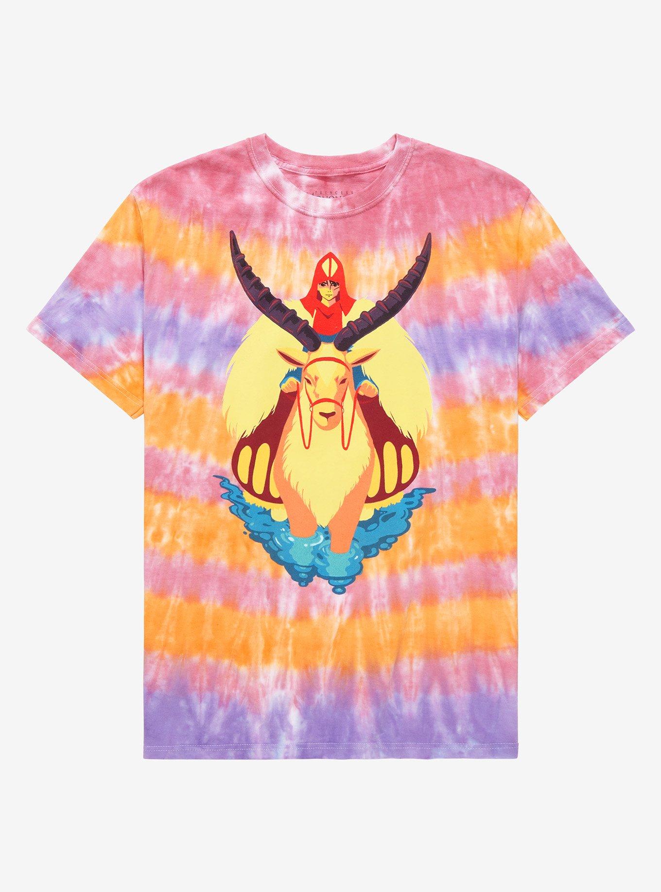 Studio Ghibli Princess Mononoke Ashitaka Tie-Dye Women&rsquo;s T-Shirt - BoxLunch Exclusive, TIE DYE, hi-res