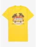 Stranger Things Surfer Boy Pizza Delivery Van Women’s T-Shirt - BoxLunch Exclusive , LIGHT YELLOW, hi-res