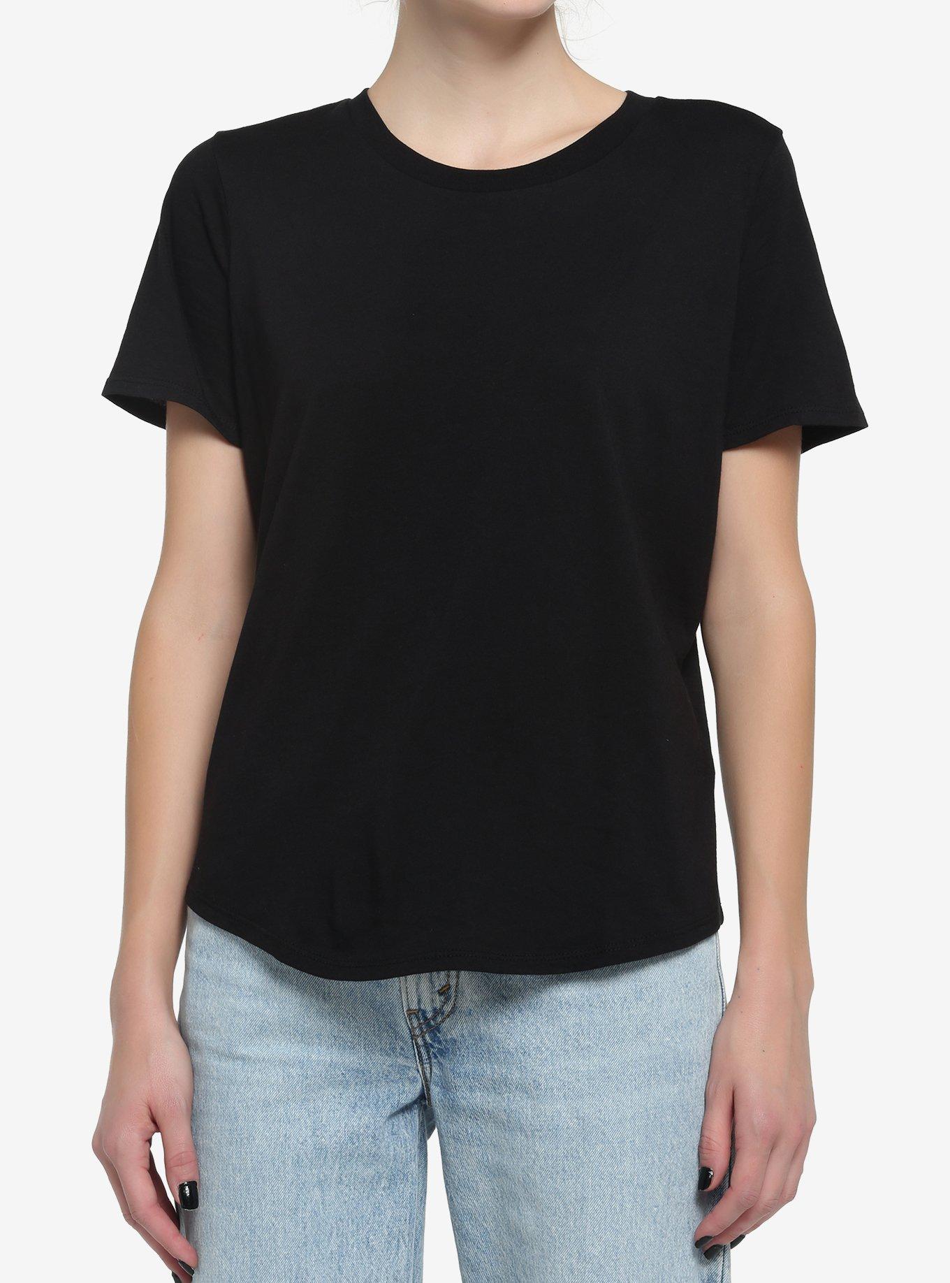 Her Universe Black Crewneck Favorite T-Shirt, DEEP BLACK, hi-res