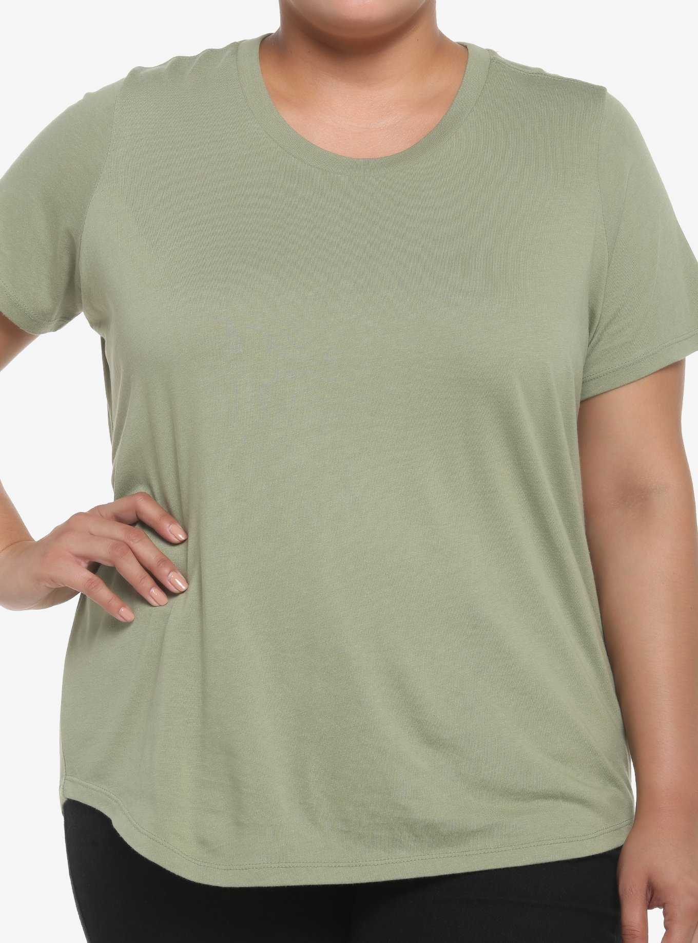 Her Universe Olive Crewneck Favorite T-Shirt Plus Size, , hi-res