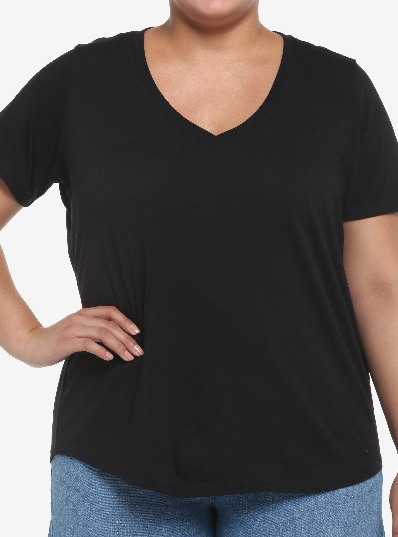 Her Universe Black V-Neck Favorite T-Shirt Plus Size, , hi-res