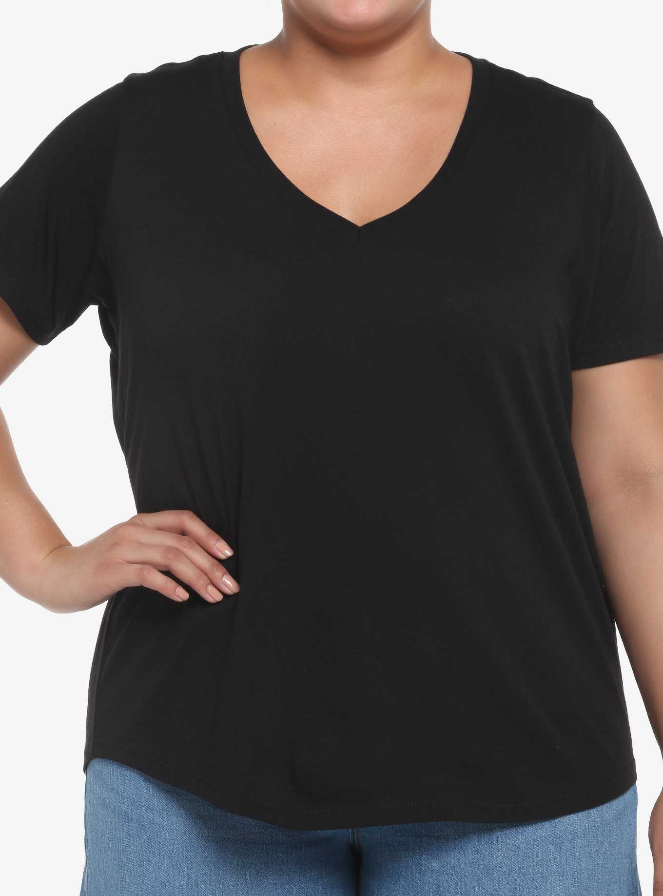 Her Universe Black V-Neck Favorite T-Shirt Plus Size, , hi-res