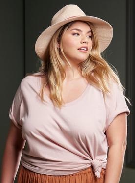 Her Universe Dusty Pink Scoop Neck Favorite T-Shirt Plus Size