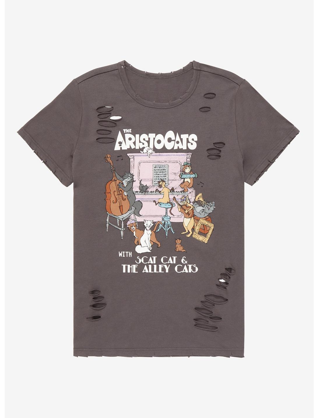 Disney The Aristocats Scat Cat & The Alley Cats T-Shirt - BoxLunch Exclusive, GREY, hi-res