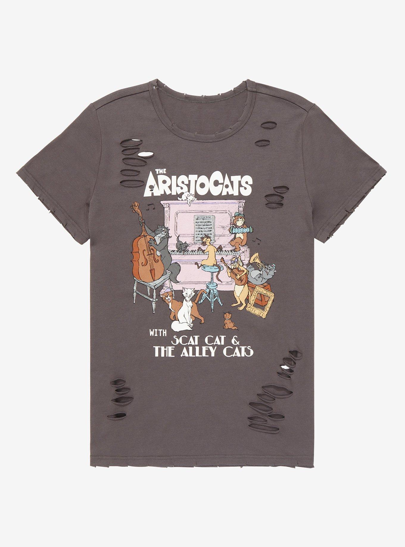 Disney The Aristocats Scat Cat & The Alley Cats T-Shirt - BoxLunch Exclusive, GREY, hi-res