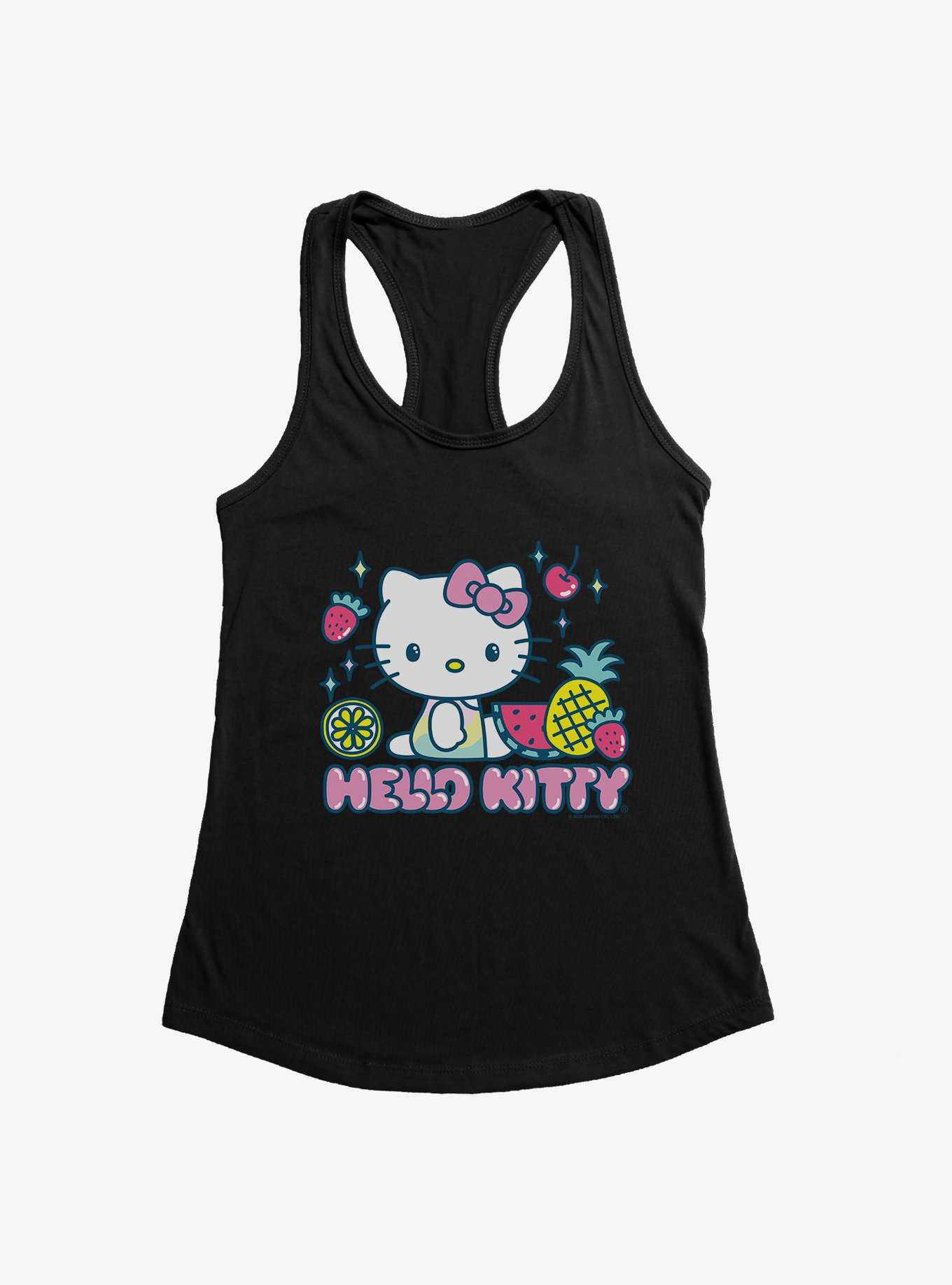 Hello Kitty Kawaii Vacation Fruity Icon Womens Tank Top, , hi-res