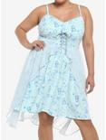 Corpse Bride Emily Flowy Lace-Up Cami Dress Plus Size, BLUE, hi-res