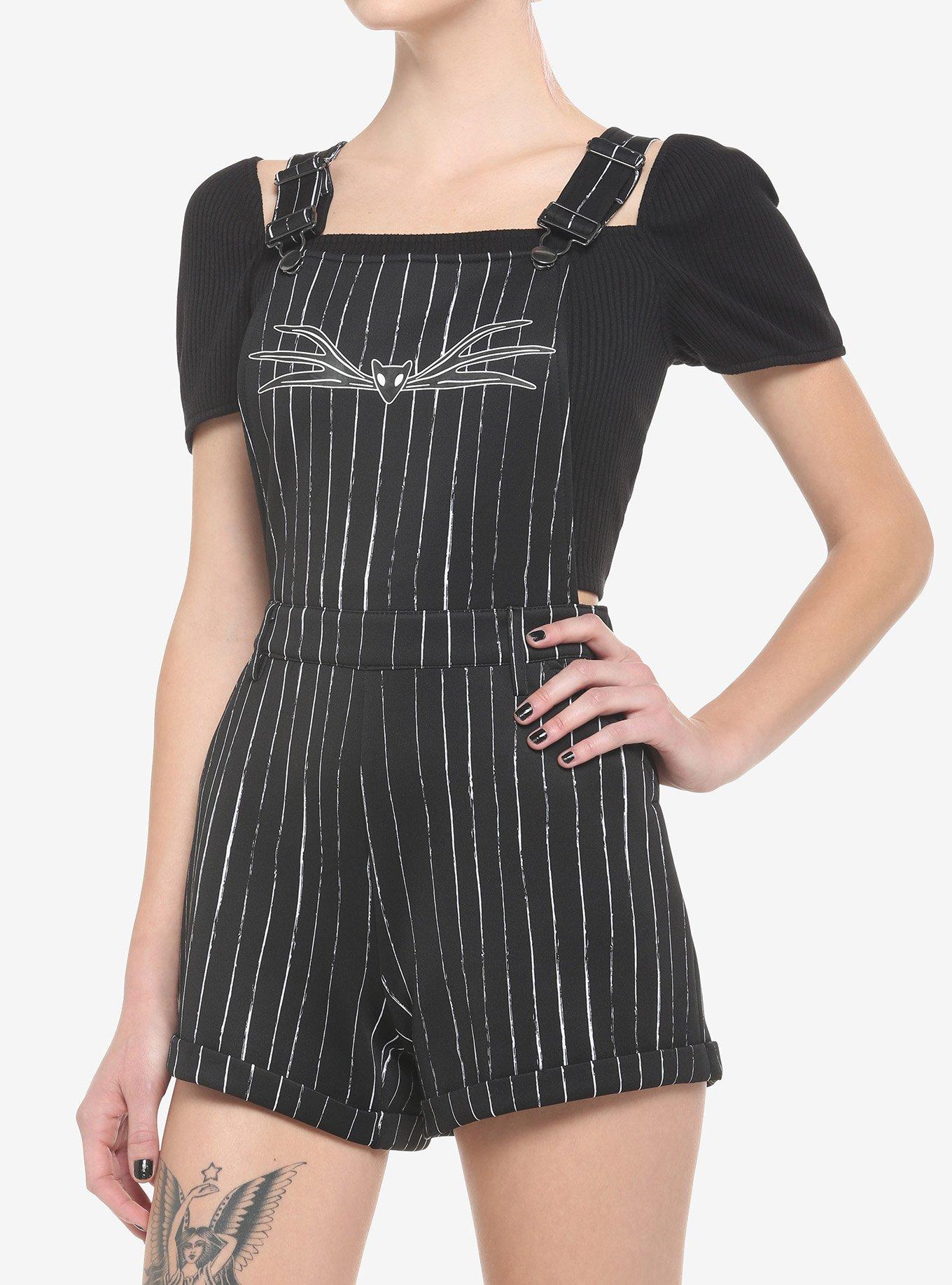 The Nightmare Before Christmas Jack Pinstripe Shortalls, MULTI, hi-res